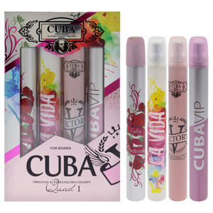 Cuba Quad I BY Cuba for Women 4 Pc Gift Set EDP Spray